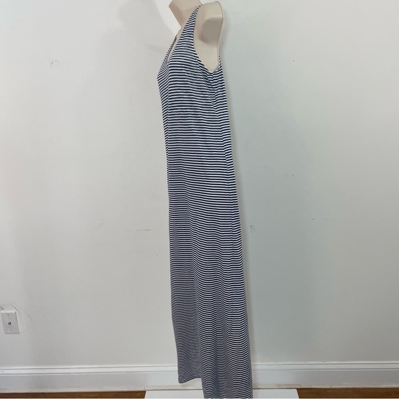 Demylee striped maxi dress size small v-neck sleeveless causal nautical - Picture 4 of 7